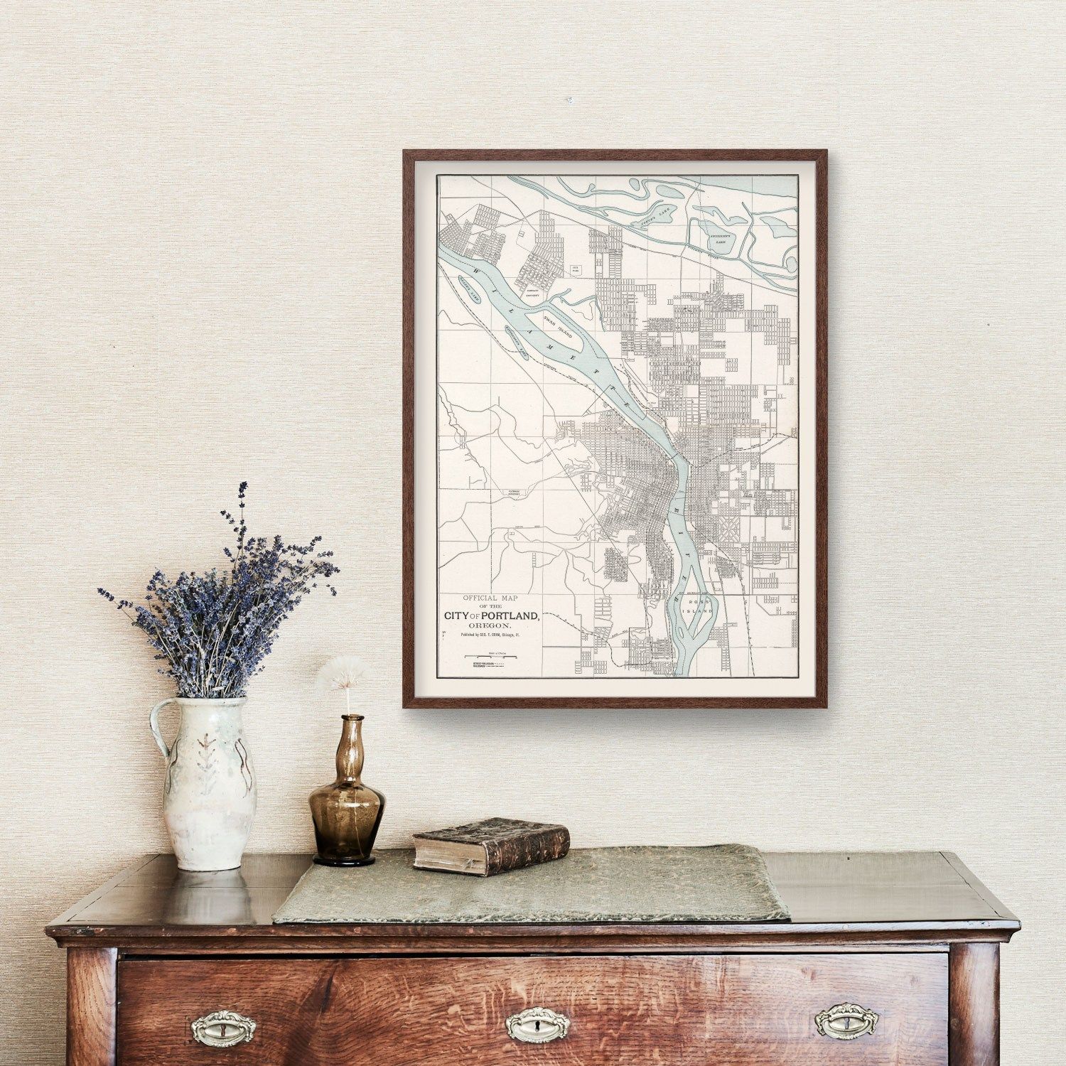Vintage Map of Portland, Oregon 1901