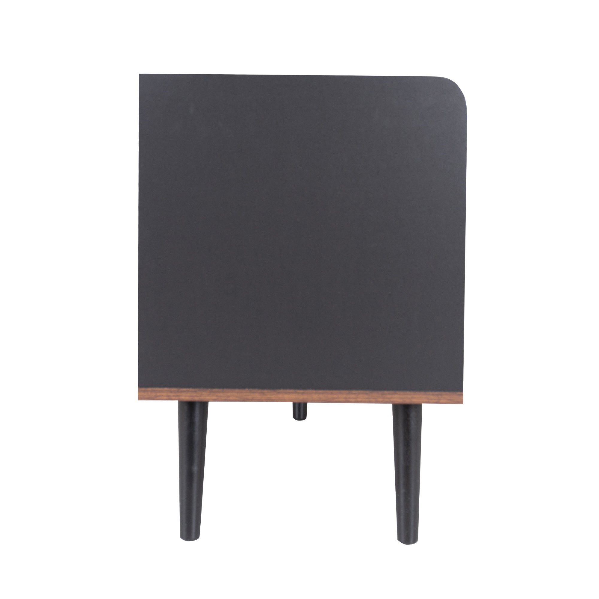 63'' Mid Century TV Stand with 2 Cabinets&  Open Compartments, Entertainment Center for TVs up to 70'', Television Console for Living Room, Bedroom, Home Theatre