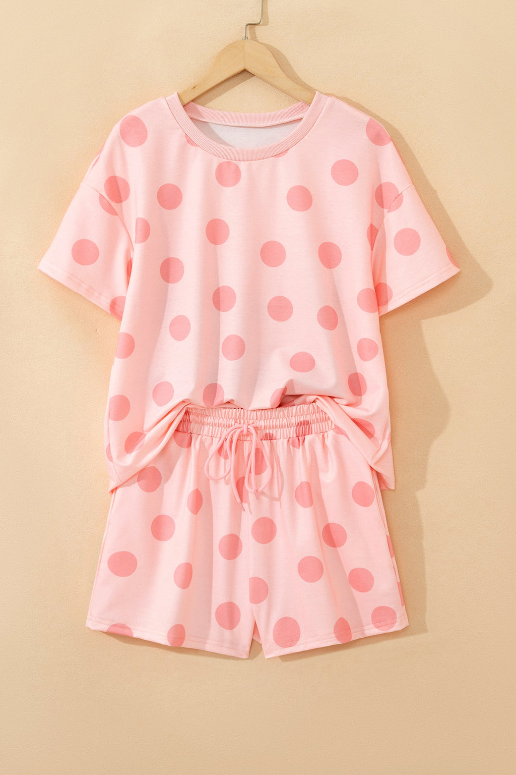 Polka Dot Tee & Drawstring Short Set