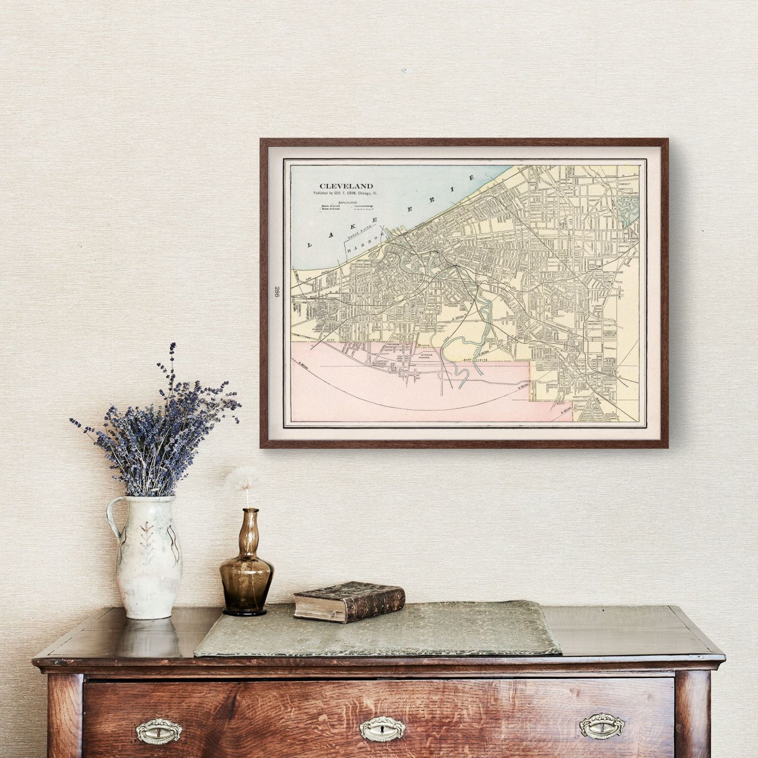 Vintage Map of Cleveland, Ohio 1901
