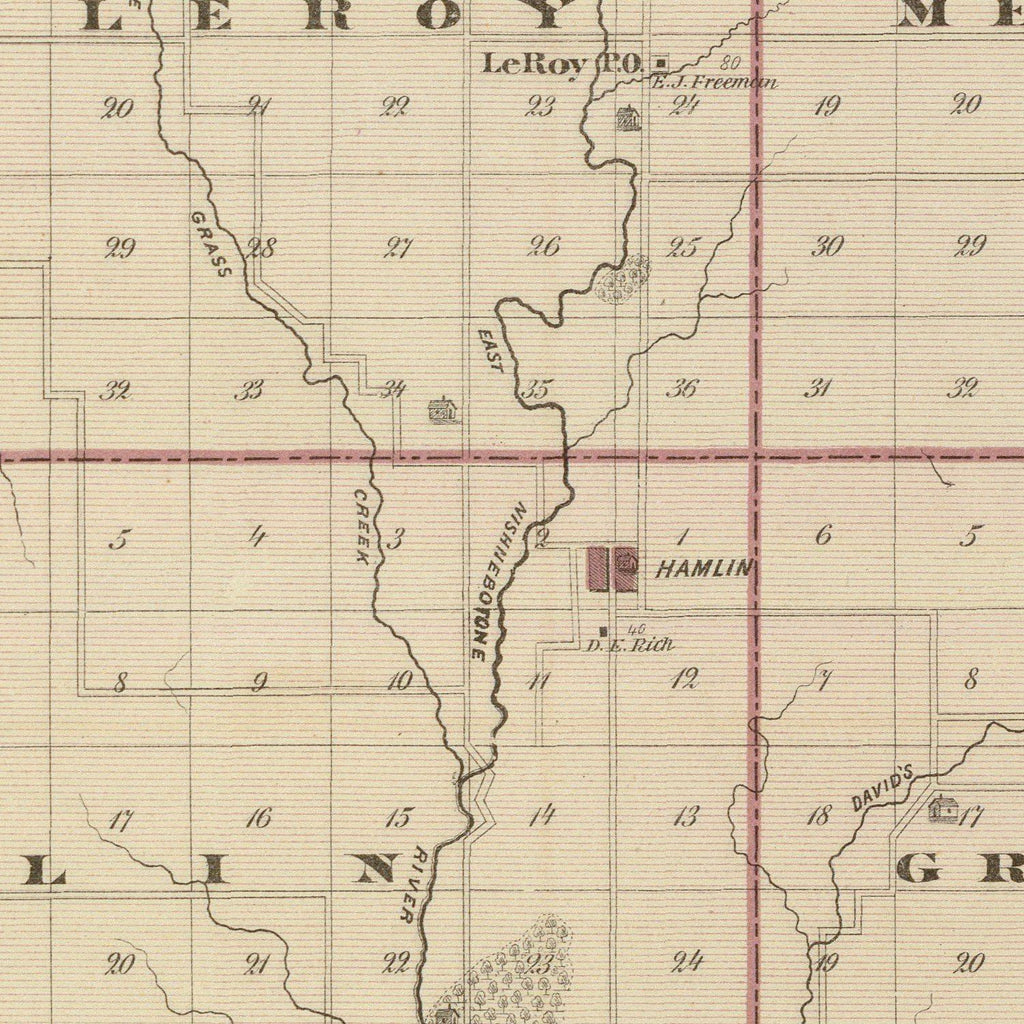 Vintage Map of Audubon County, Iowa 1875