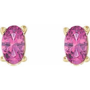 14K Yellow Gold Natural Pink Tourmaline Earrings – image 2