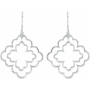 Sterling Silver 1/8 CTW Natural Diamond Earrings – image 2
