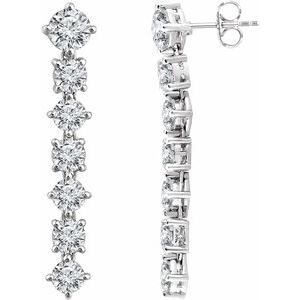 Sterling Silver Imitation White Cubic Zirconia Earrings