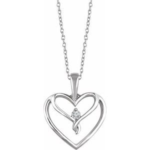 Solitaire Heart Necklace