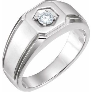 14K White Gold 1/4 CTW Natural Diamond Ring