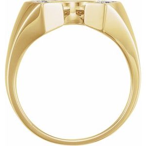 14K Yellow/White Gold 1/4 CTW Natural Diamond Horseshoe Ring