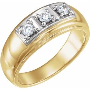 14K Yellow/White Gold 1/4 CTW Natural Diamond Ring