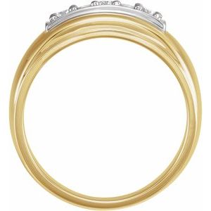 14K Yellow/White Gold 1/4 CTW Natural Diamond Ring