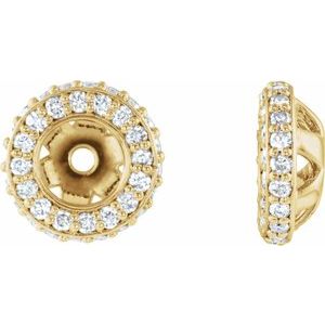 14K Yellow Gold 1/5 CTW Lab Grown Diamond Earring Jackets