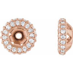 14K Rose Gold 1/5 CTW Lab Grown Diamond Earrings Jacket