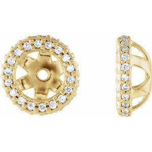 14K Yellow Gold 1/4 CTW Natural Diamond Earring Jackets