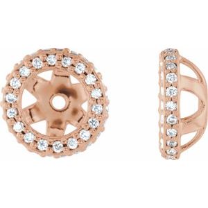 14K Rose Gold 1/5 CTW Natural Diamond Earrings Jacket
