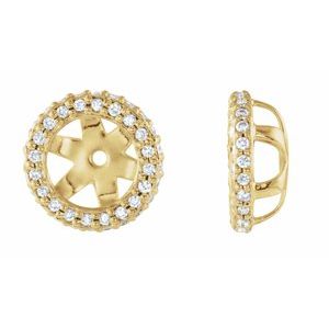 14K Yellow Gold 1/5 CTW Natural Diamond Earring Jackets