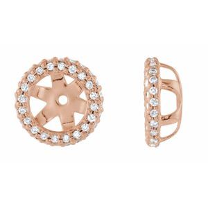 14K Rose Gold 1/5 CTW Natural Diamond Earrings Jacket