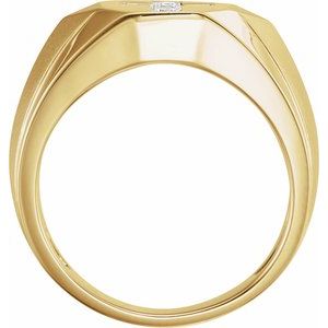 14K Yellow Gold 1/3 CTW Natural Diamond Cross Ring