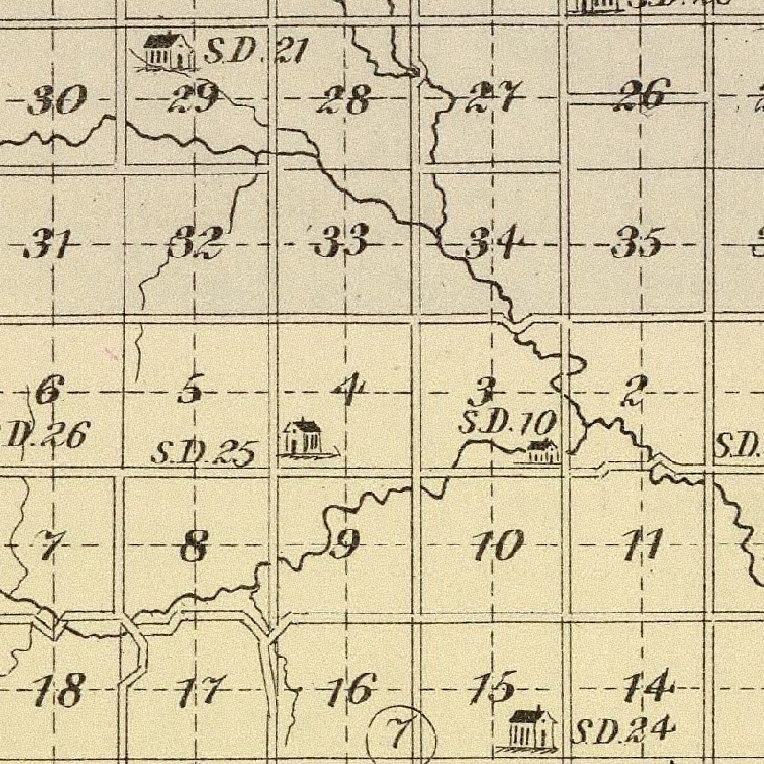 Vintage Map of Golfax County, Nebraska 1885