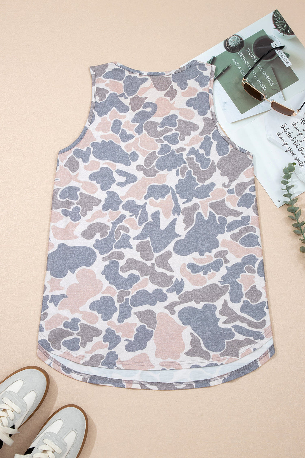 Retro Camo Oversize Tank Top