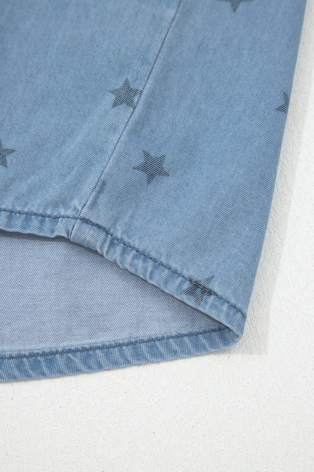 Star Denim Double Chest Pocket Short Sleeve Shirt