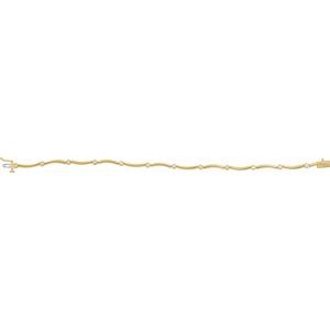 14K Yellow Gold 1/2 CTW Natural Diamond Line 7 1/4" Bracelet – image 3