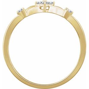 14K Yellow Gold 1/10 CTW Natural Diamond Promise Ring