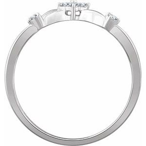 14K White Gold 1/10 CTW Natural Diamond Promise Ring
