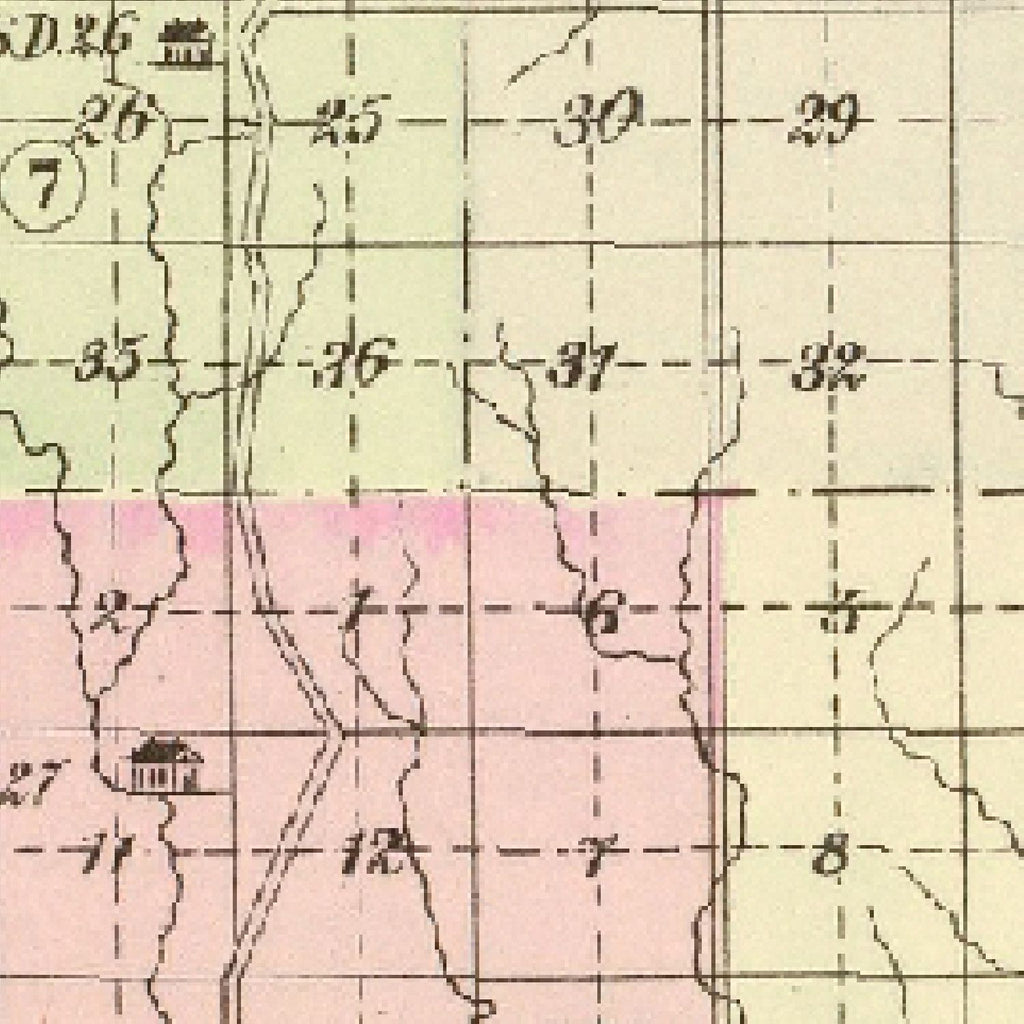Vintage Map of Webster County, Nebraska 1885
