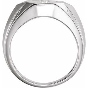 14K White Gold 1/3 CTW Natural Diamond Cross Ring