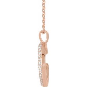 14K Rose Gold 1/3 CTW Natural Diamond Crescent Moon 16-18" Necklace