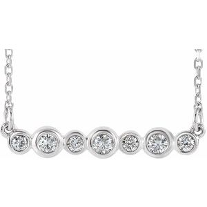 Bezel-Set Bar Necklace or Center