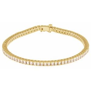 14K Yellow Gold 3 9/10 CTW Natural Diamond Line 7 1/4" Bracelet
