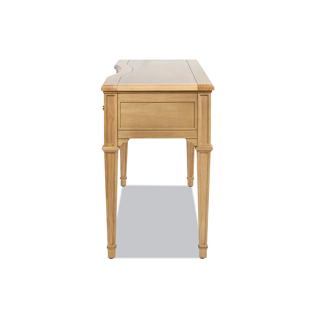 Dauphin 55' 3-Drawer Wood Executive Desk, Natural Brown Wood