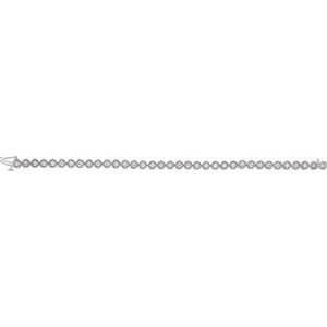 14K White Gold 1 CTW Natural Diamond 7" Bracelet – image 3