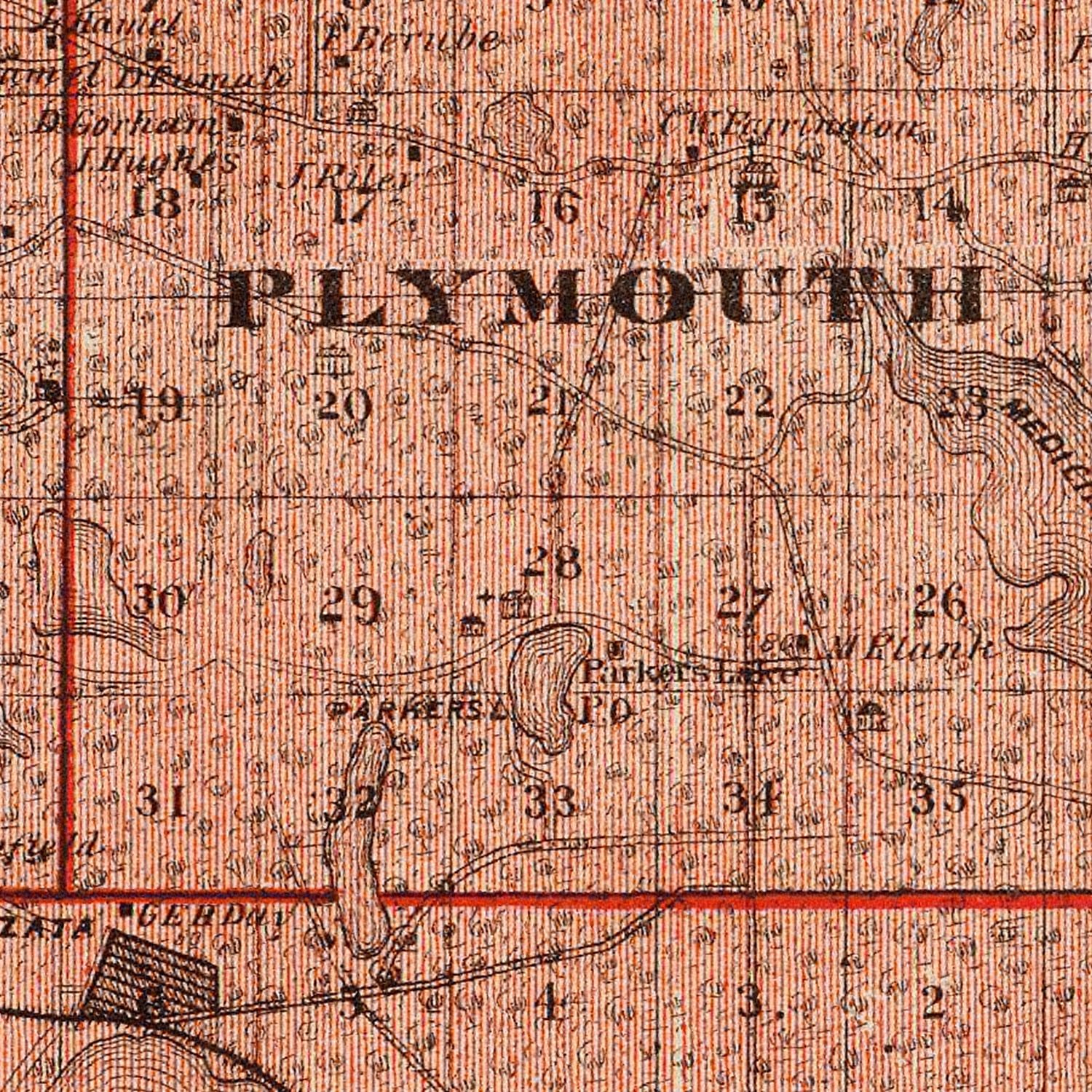 Vintage Map of Hennepin County, Minnesota 1874