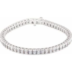 Sterling Silver 3 mm Square Line 7 1/4" Bracelet Mounting – image 3