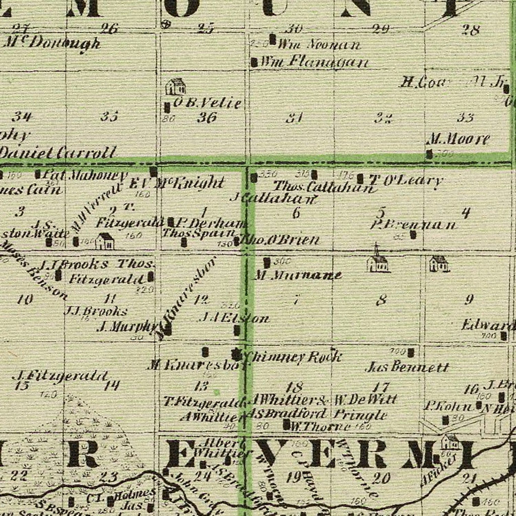Vintage Map of Dakota County, Minnesota 1874