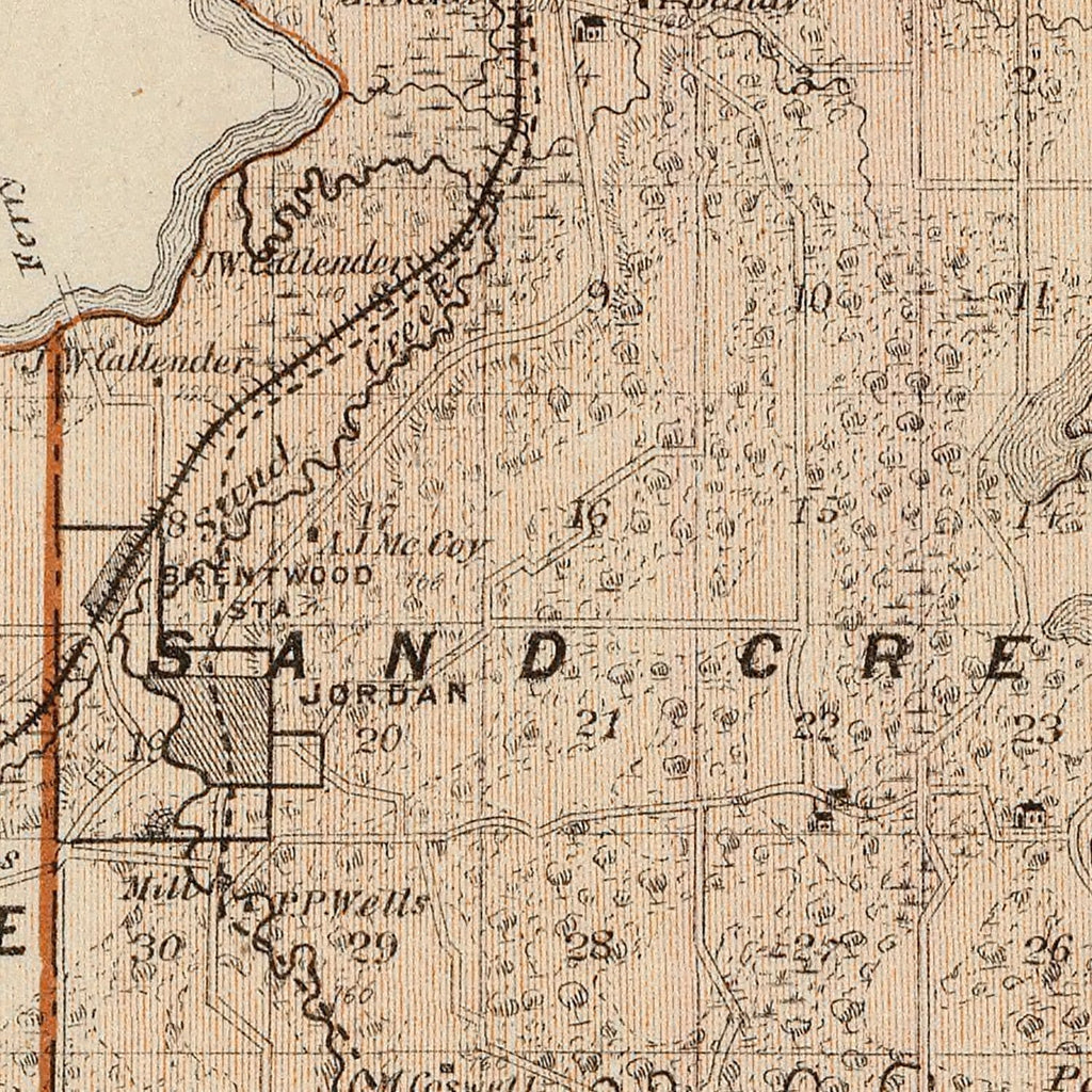 Vintage Map of Scott County, Minnesota 1874