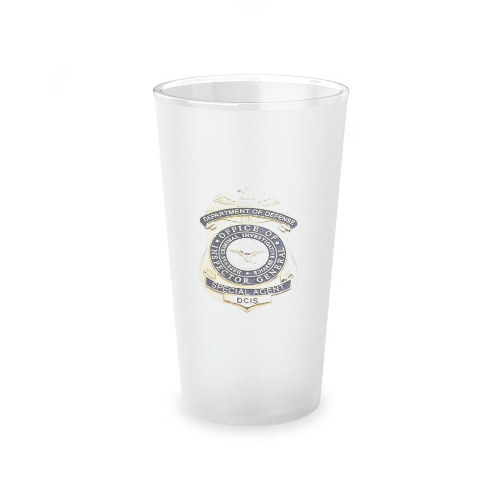 DCIS Badge Frosted Pint Glass, 16oz