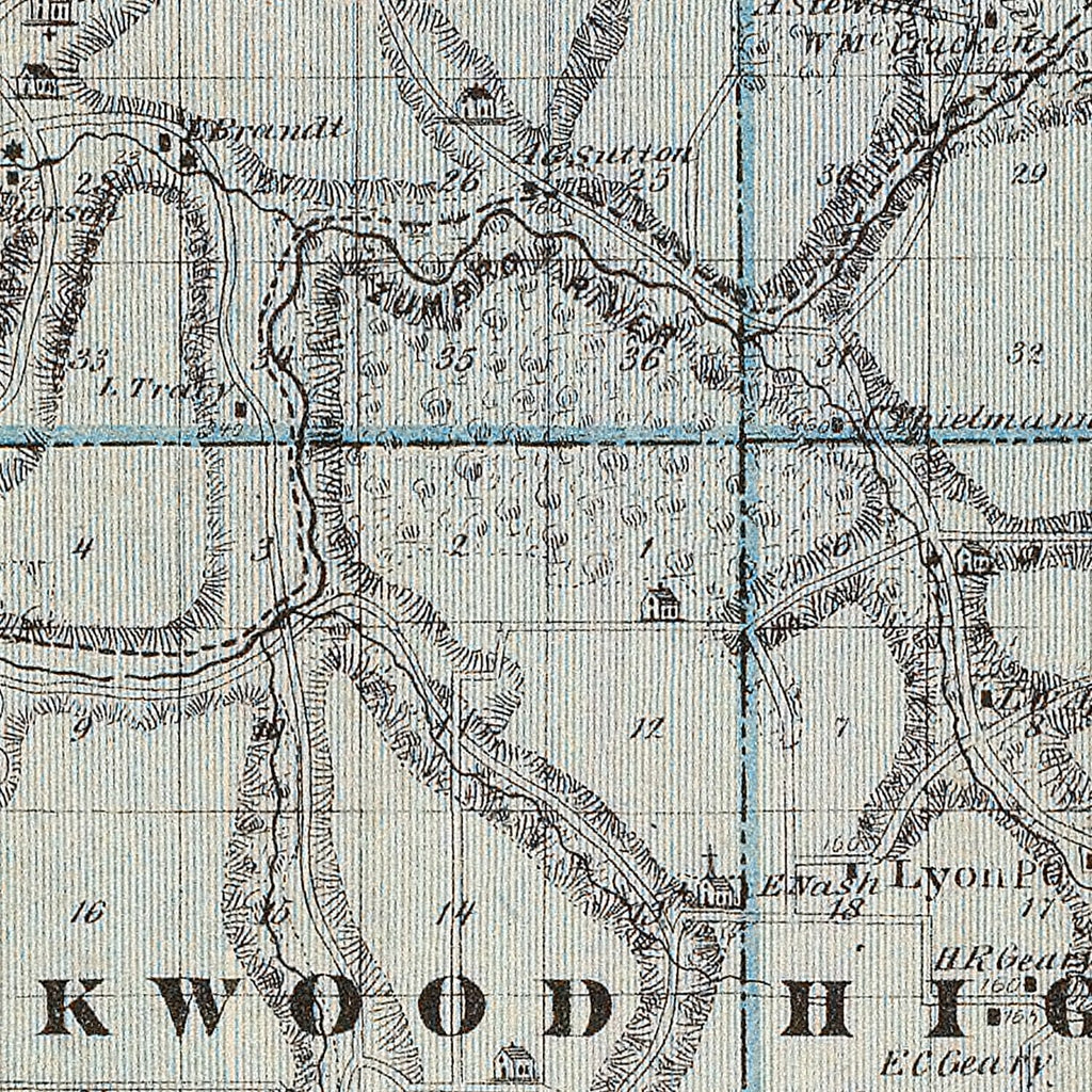 Vintage Map of Wabasha County, Minnesota 1874
