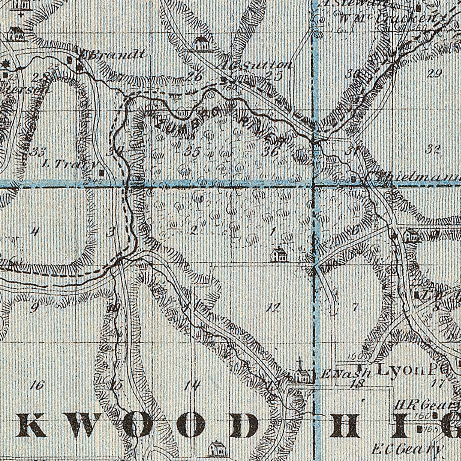 Vintage Map of Wabasha County, Minnesota 1874
