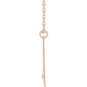 14K Rose Gold-Plated Sterling Silver Engravable Imitation Amethyst Initial X 16" Necklace