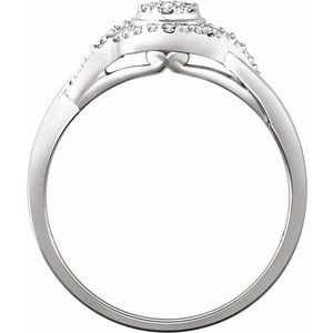 10K White Gold 1/10 CTW Natural Diamond Promise Ring