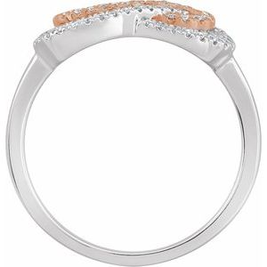 14K White/Rose Gold 1/5 CTW Natural Diamond Infinity-Inspired Ring