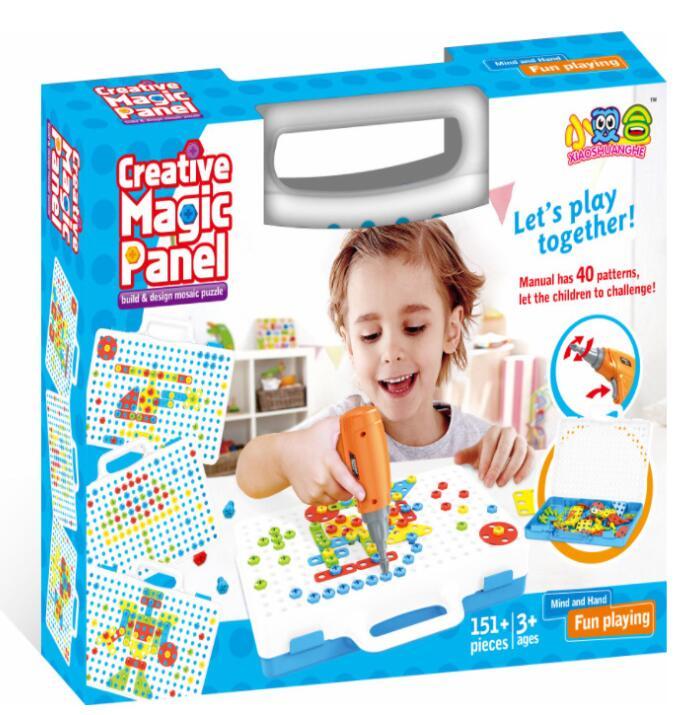 Kids Drill Puzzle Building Kit – Educational Construction Toy Set