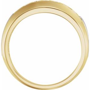 14K Yellow/White Gold 3/8 CTW Natural Diamond Ring