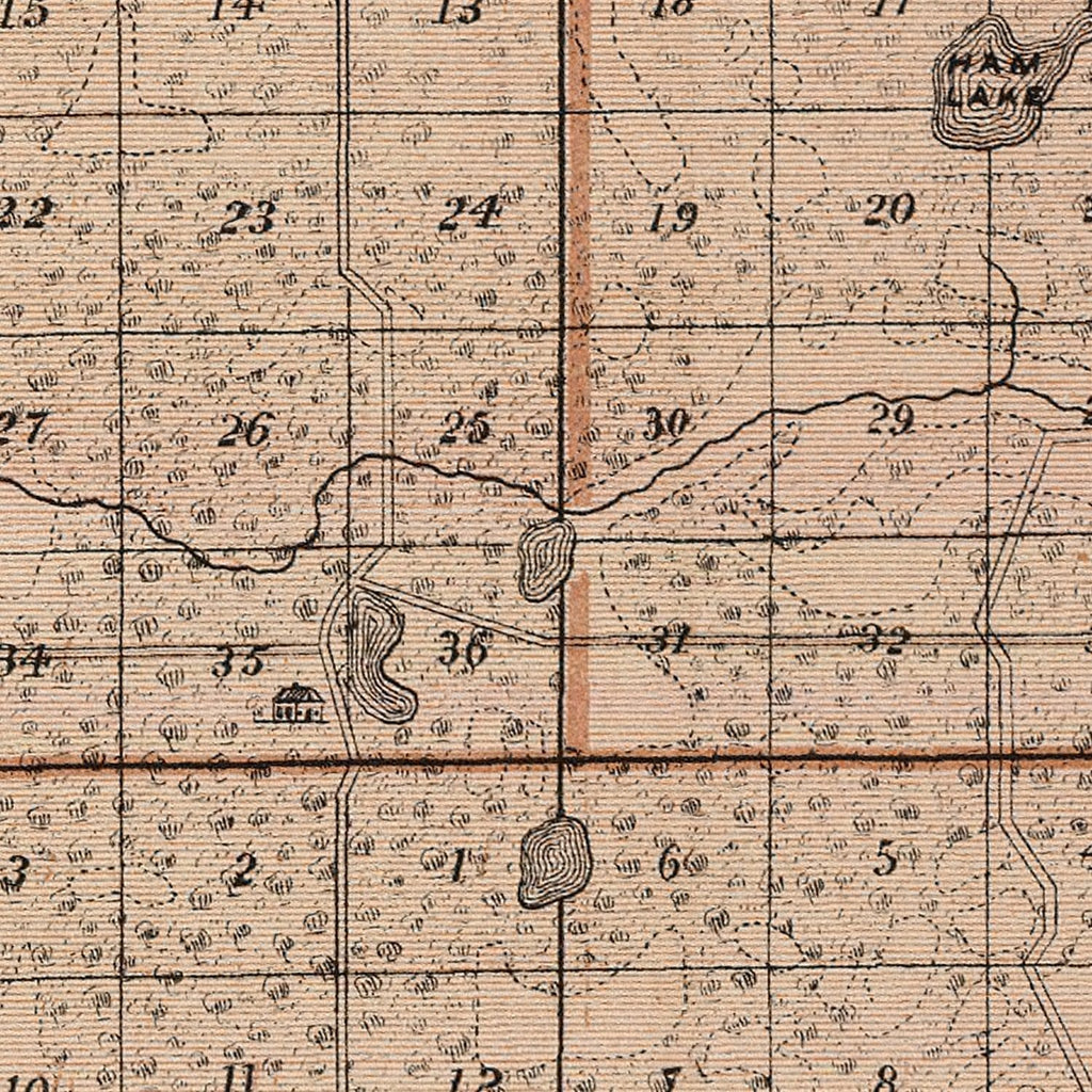 Vintage Map of Anoka County, Minnesota 1874