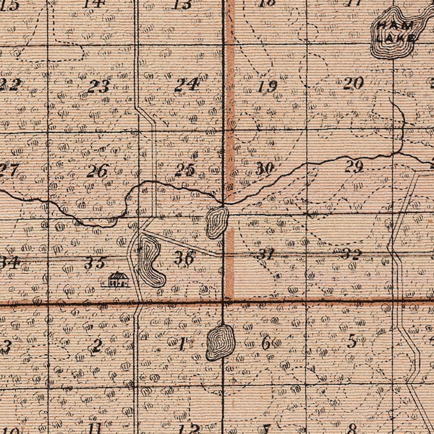 Vintage Map of Anoka County, Minnesota 1874