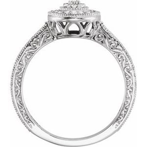10K White Gold 1/6 CTW Natural Diamond Ring