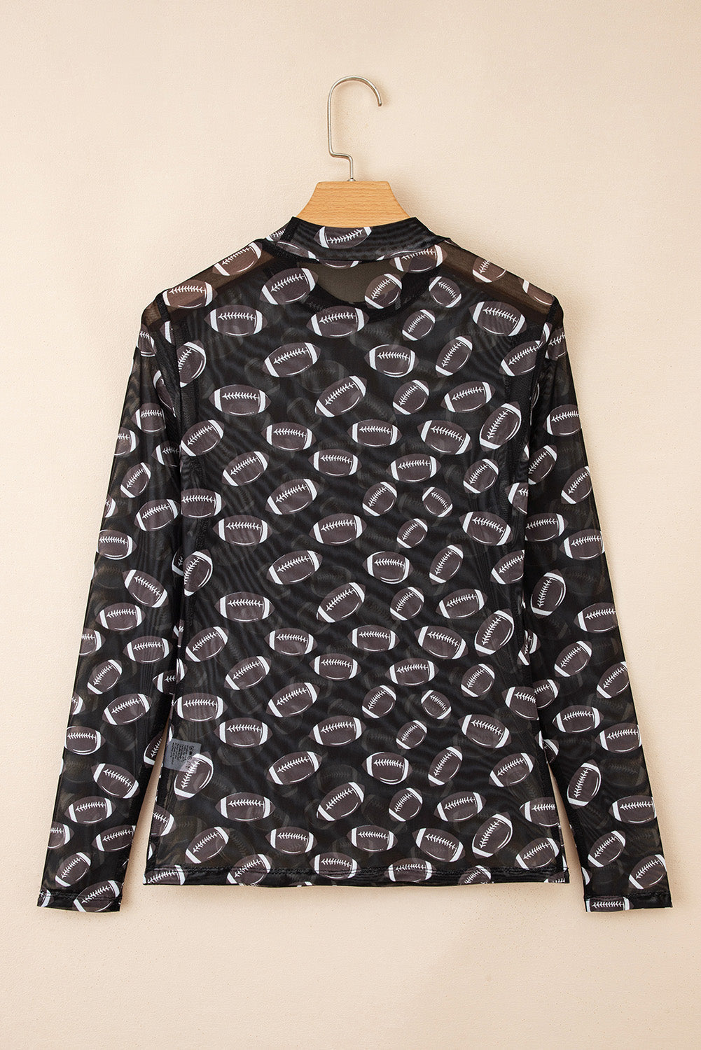 Game Day Sheer Mesh Long Sleeve Top