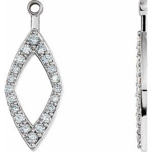 14K Rose Gold Earring Jacket Mounting